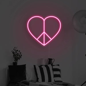Peace and Love LED Neon Sign