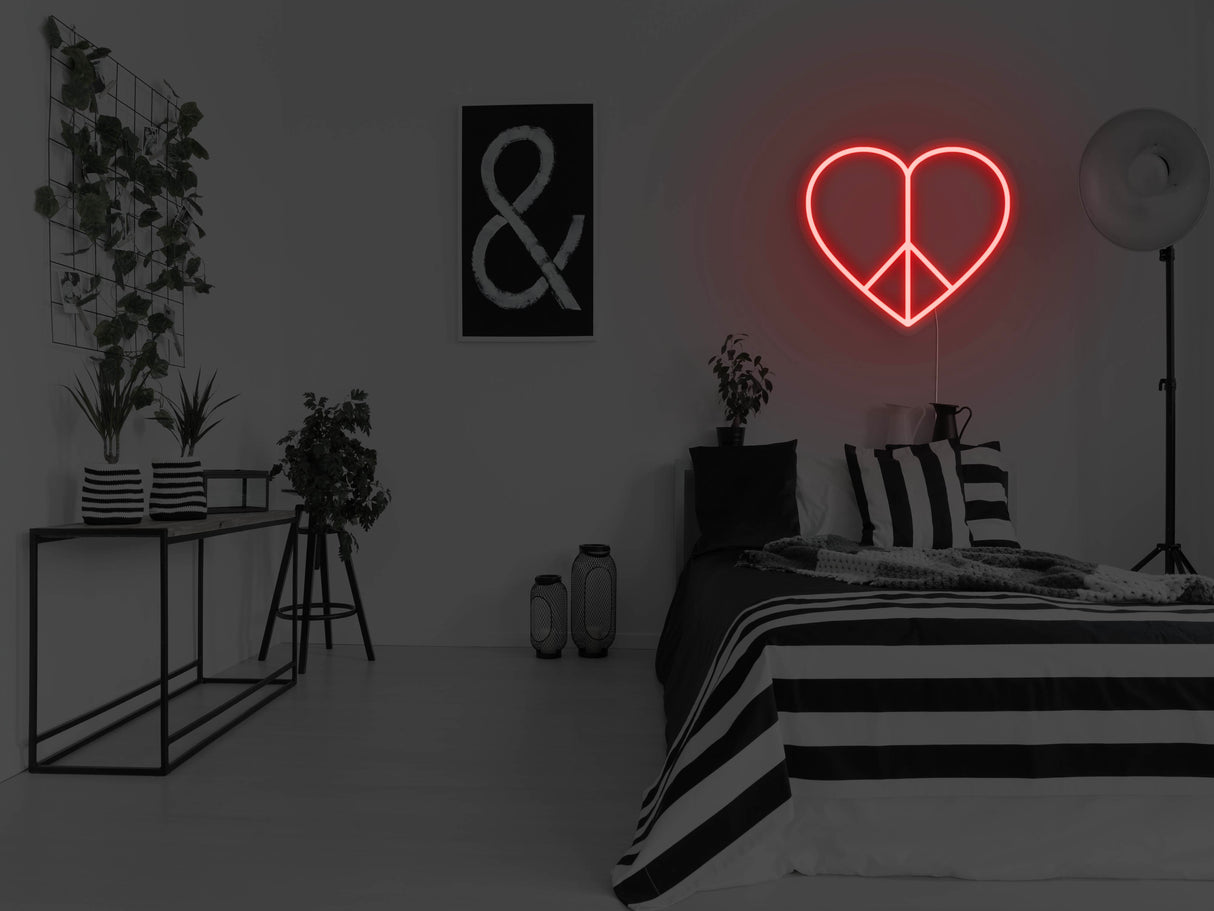 Peace and Love LED Neon Sign