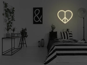 Peace and Love LED Neon Sign