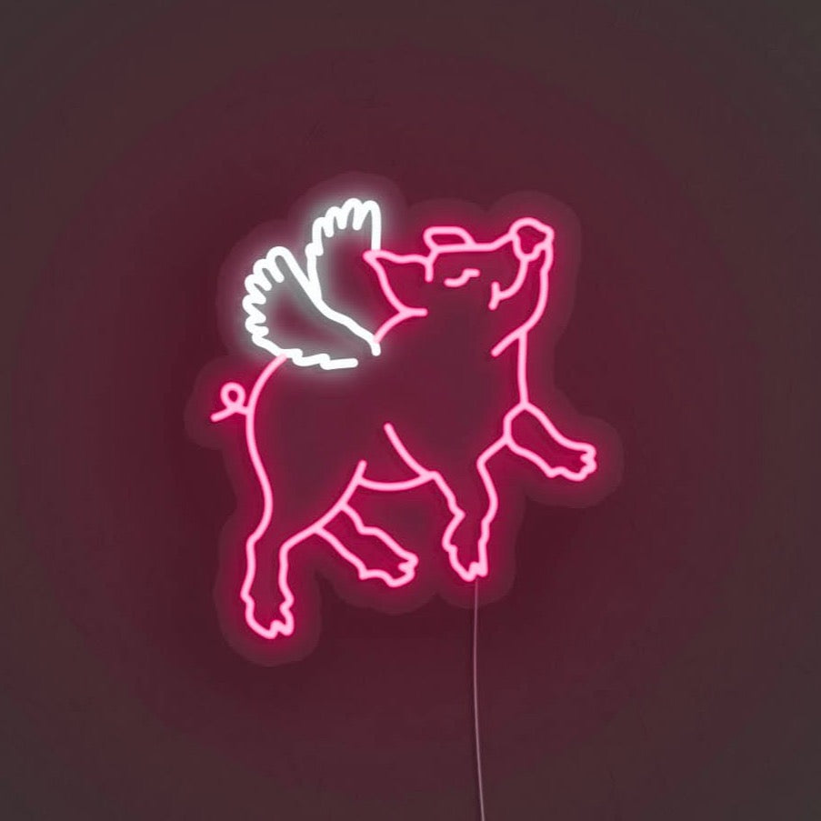 Flying Pig LED Neon Sign