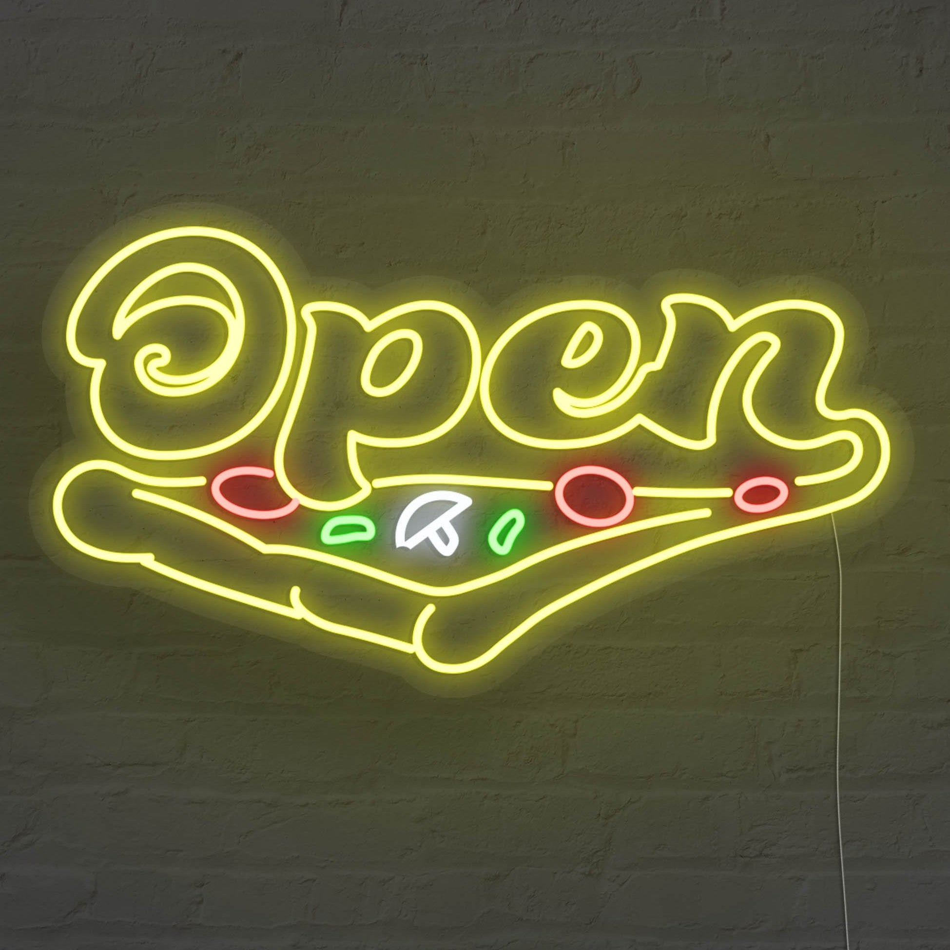 Pizza Version 2 Open LED Neon Sign