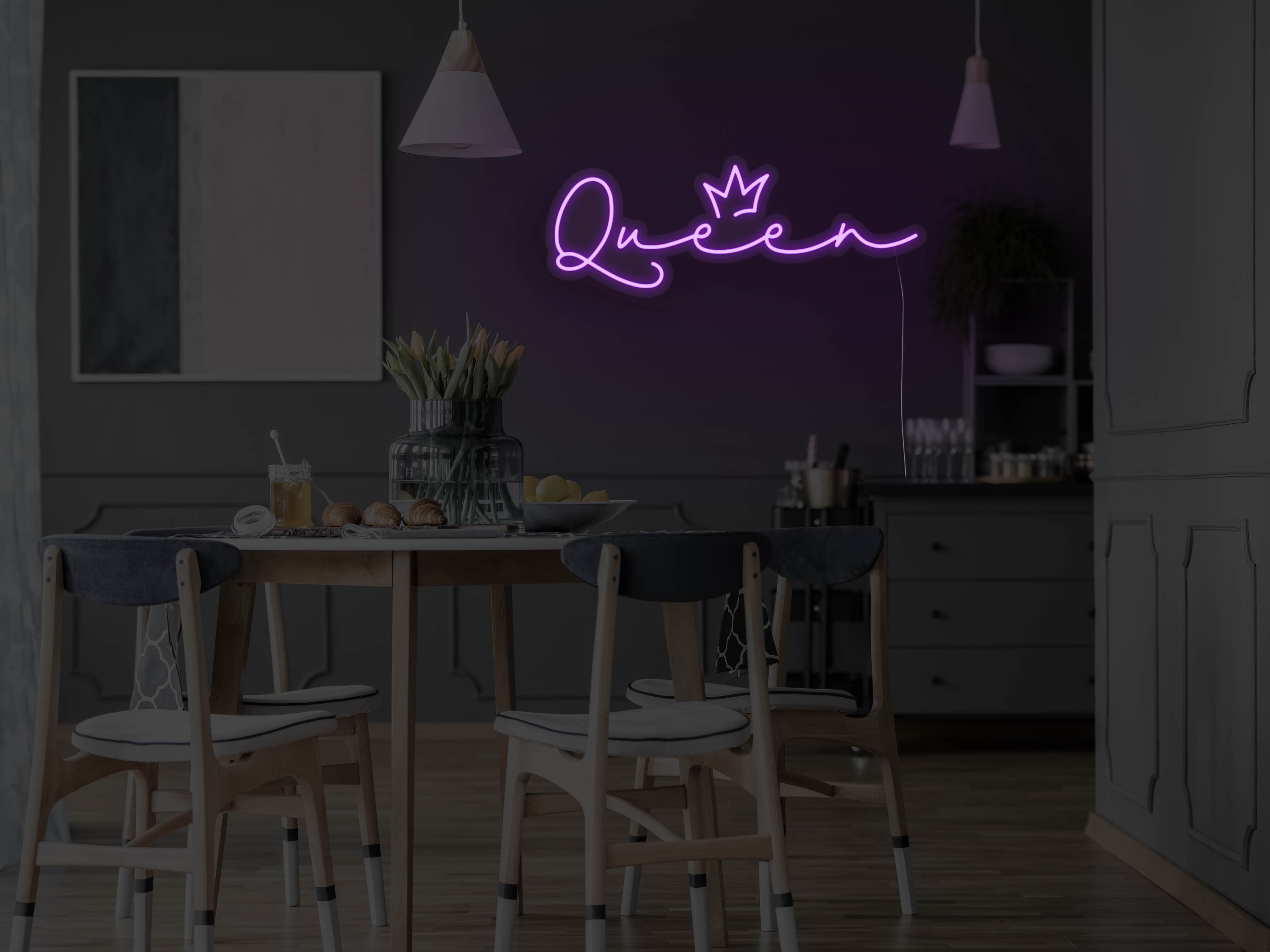 Queen LED Neon Sign - Neon Mfg.