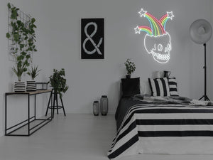 Rainbow Skull LED Neon Sign