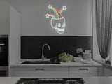 Rainbow Skull LED Neon Sign