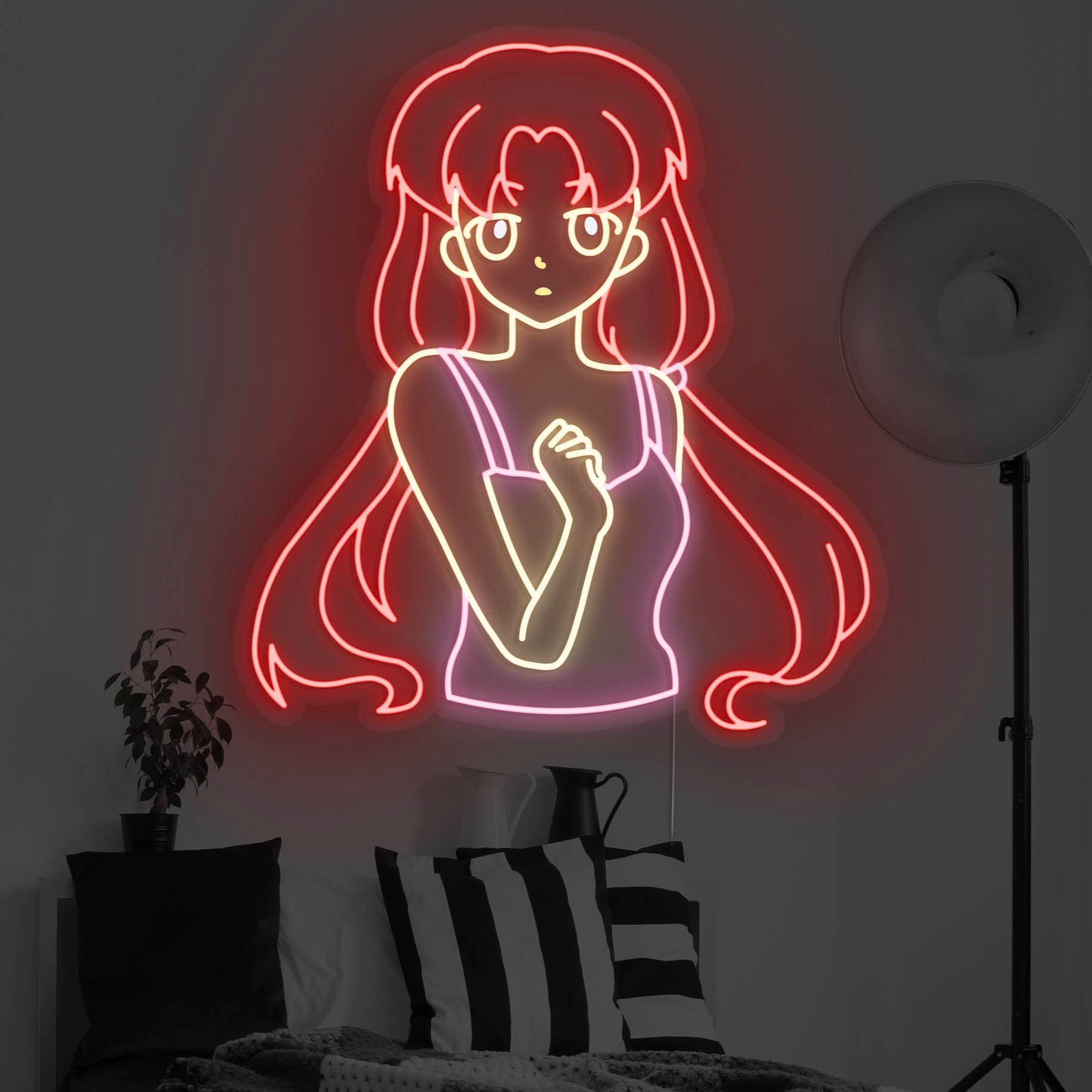Anime Resolve Girl LED Neon Sign