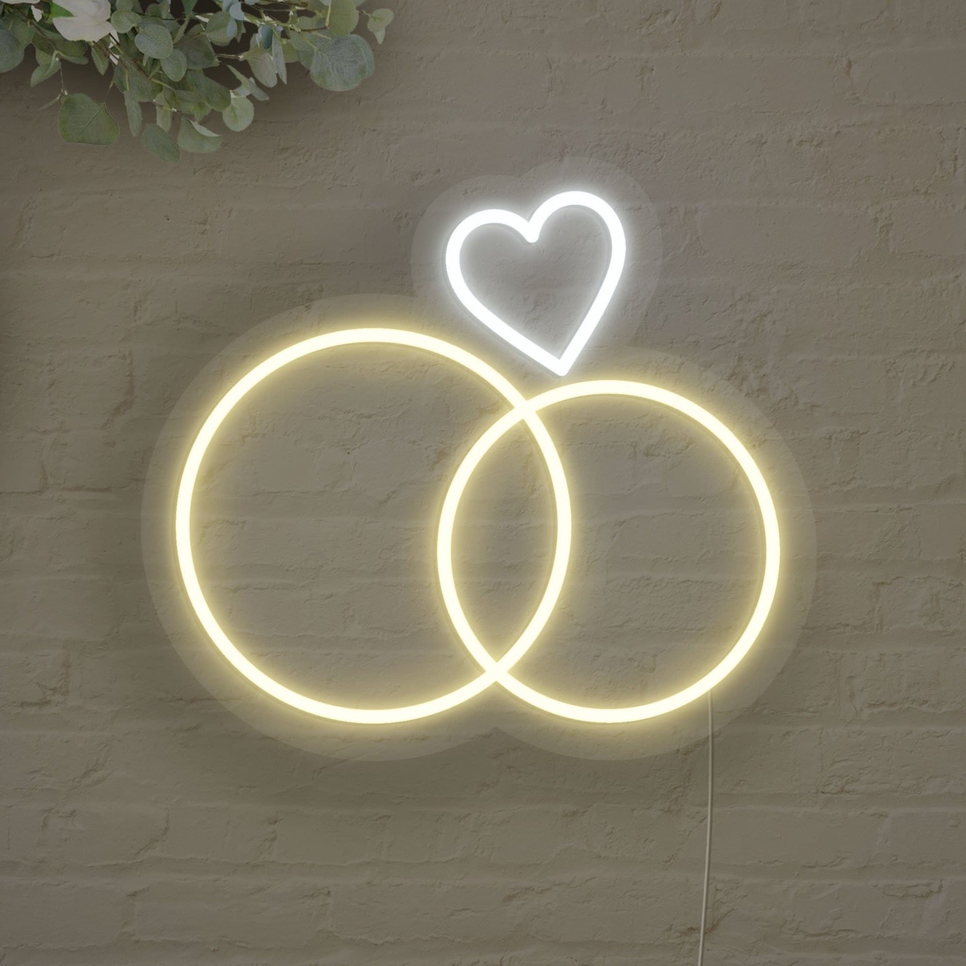 Wedding Rings LED Neon Sign