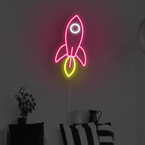 Rocket Ship LED Neon Sign