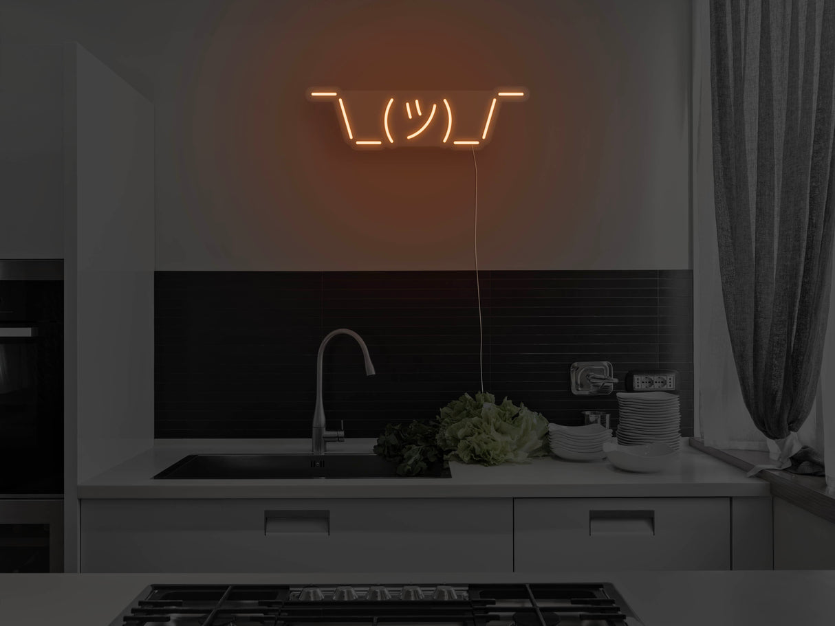 Shrug LED Neon Sign