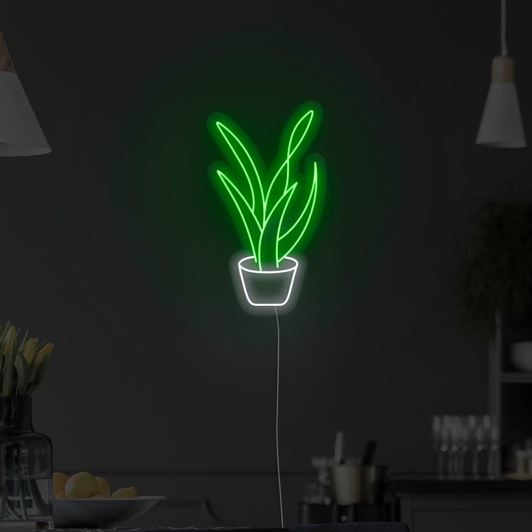 Snake Plant LED Neon Sign