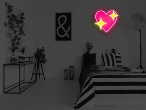 Sparkle Heart LED Neon Sign