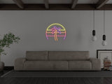 Palm Tree Retro 80s Sunset LED Neon Sign