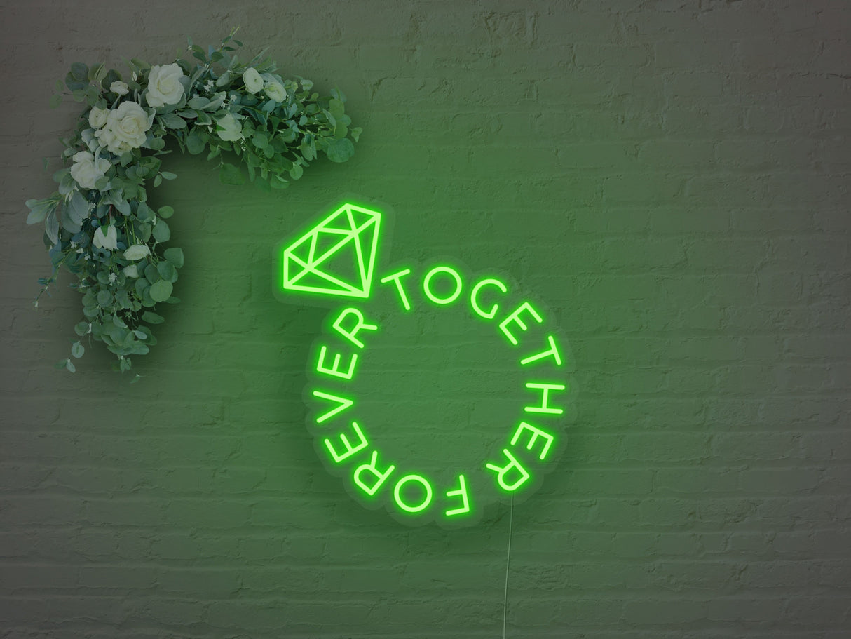 Together Forever Ring LED Neon Sign