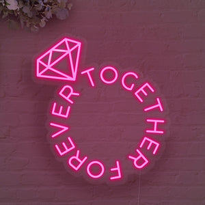 Together Forever Ring LED Neon Sign