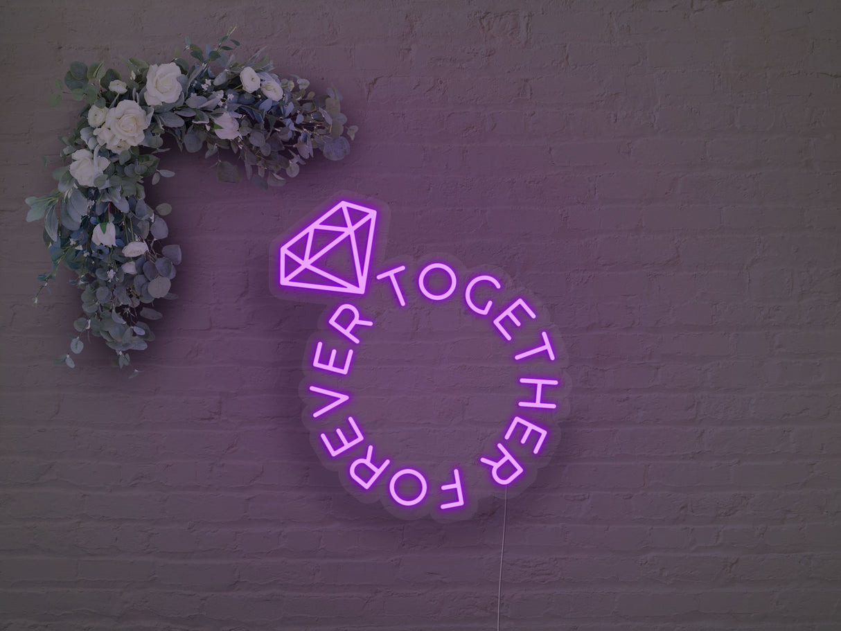 Together Forever Ring LED Neon Sign