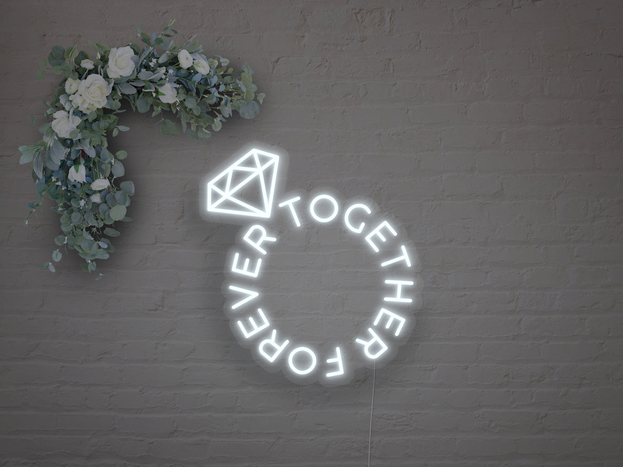 Together Forever Ring LED Neon Sign