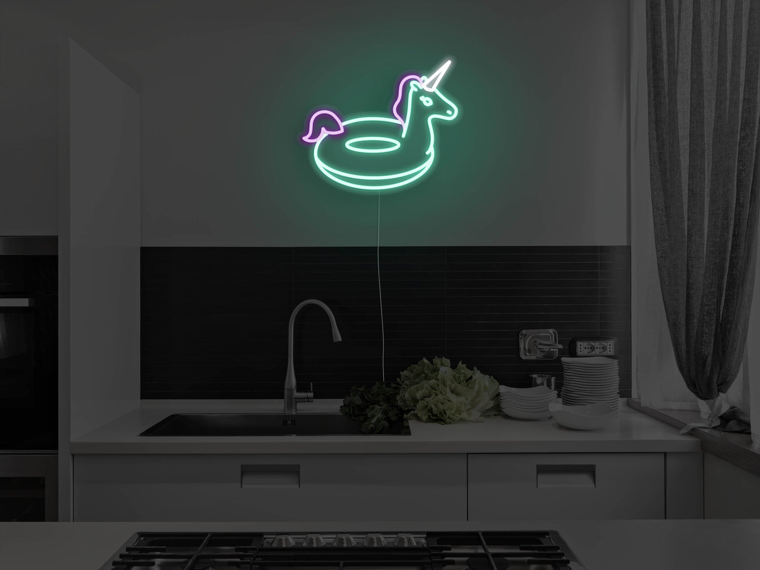 Unicorn Pool Floaty LED Neon Sign