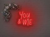 You & Me LED Neon Sign